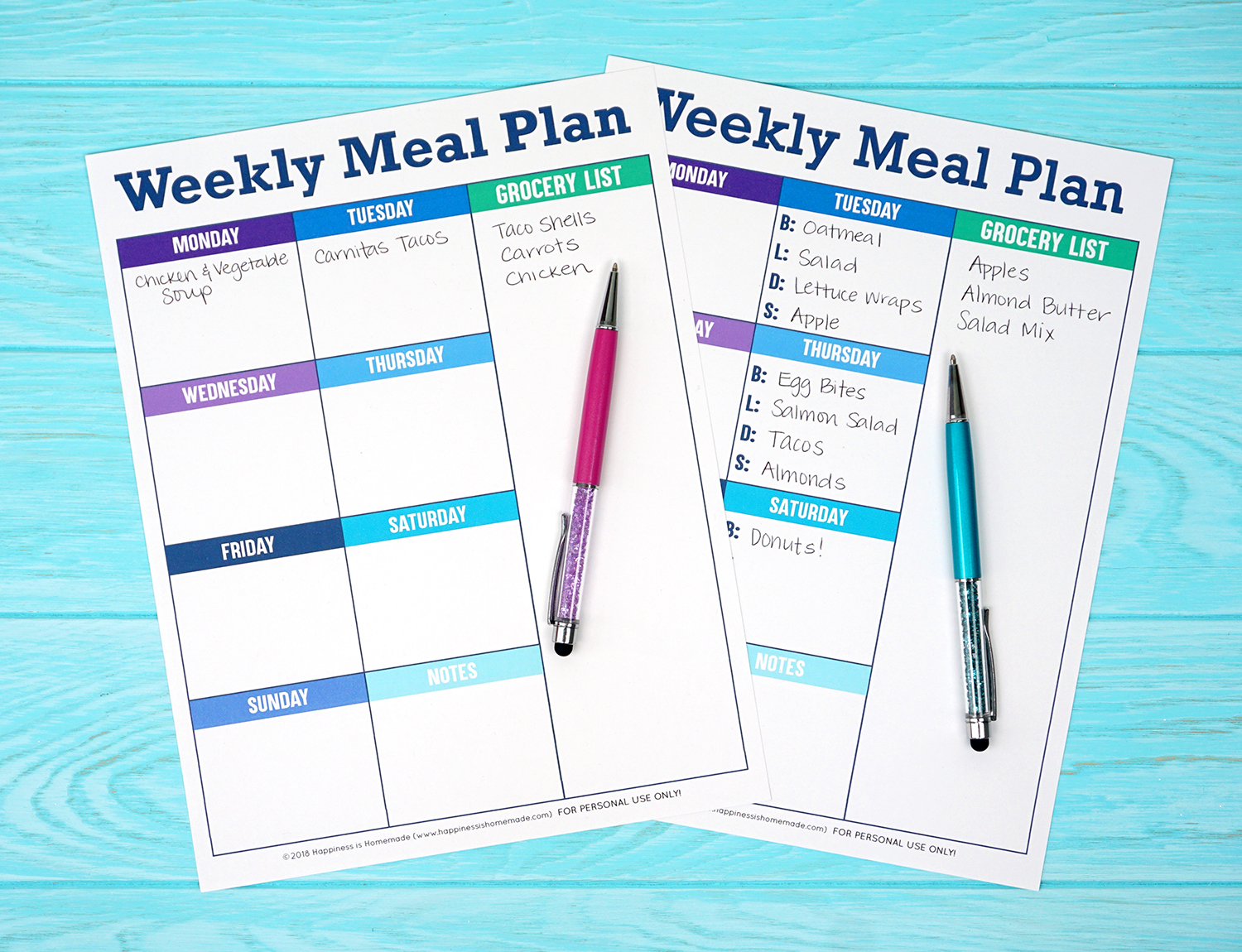 Free Meal Planner Template For Mac